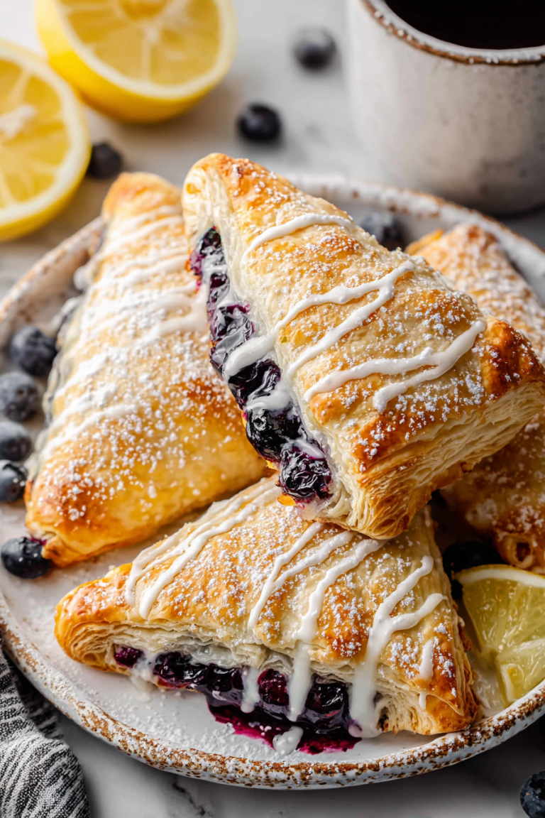 Easy Lemon Blueberry Turnovers