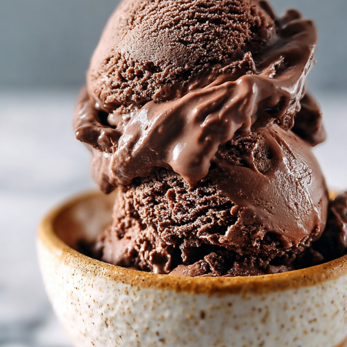 Easy No Churn Chocolate Brownie Ice Cream