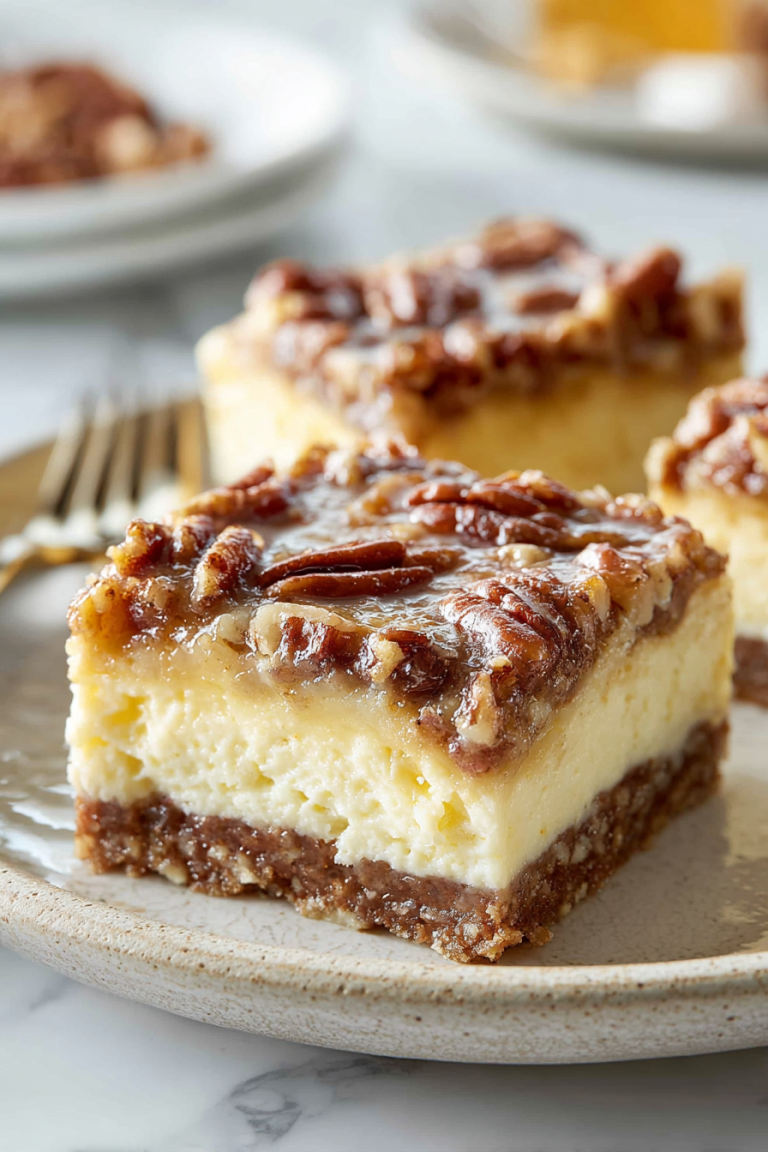 Easy Pecan Pie Cheesecake Bars