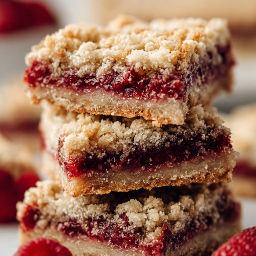 Easy Raspberry Oatmeal Crumble Bars