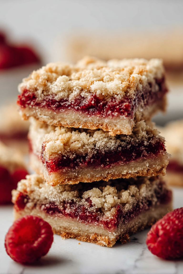 Easy Raspberry Oatmeal Crumble Bars