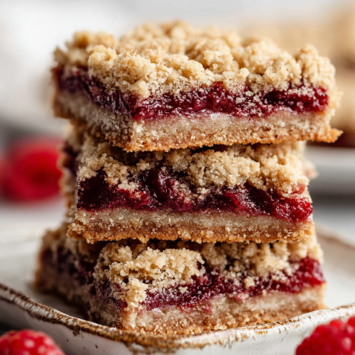 Easy Raspberry Oatmeal Crumble Bars