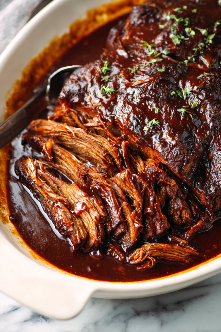 Easy Slow Cooker BBQ Beef Brisket