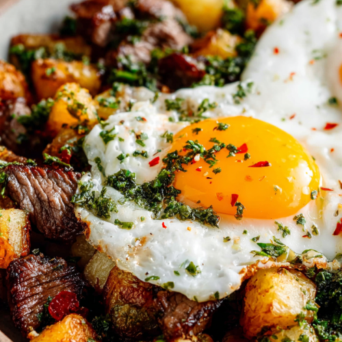 Easy Steak and Potato Breakfast Hash