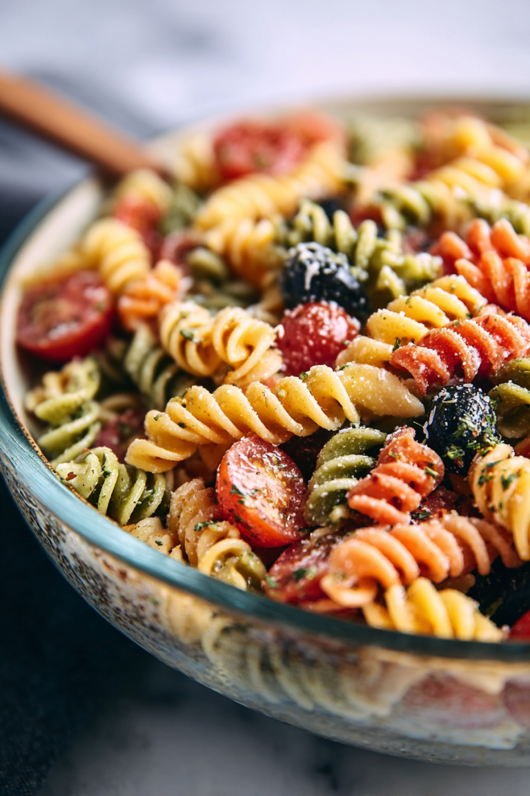 Easy Tri Color Pasta Salad Recipe