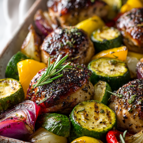 Balsamic Chicken and Roasted Veggies