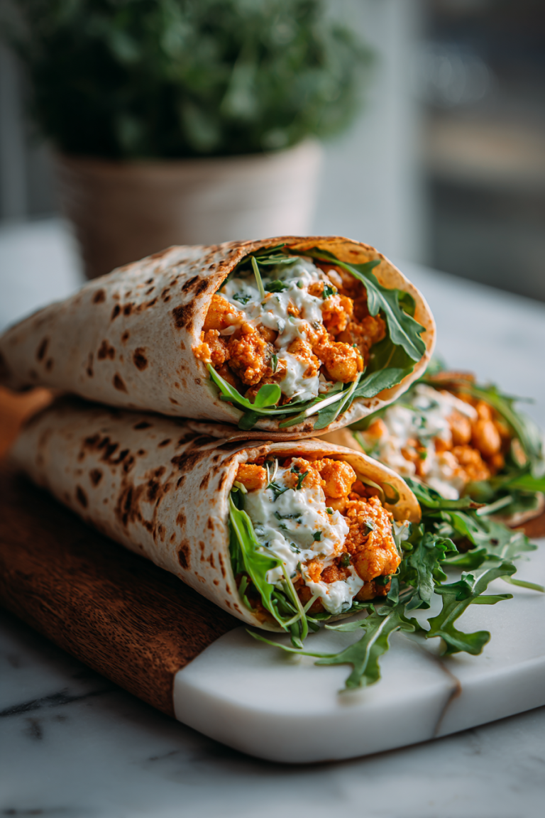 Buffalo Chickpea Wraps