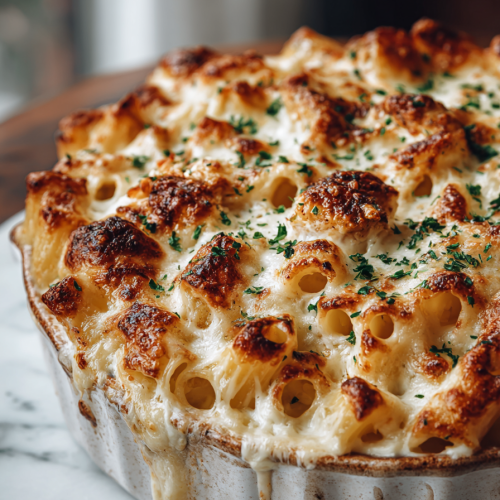 Cheesy Garlic Chicken Dinner Bake