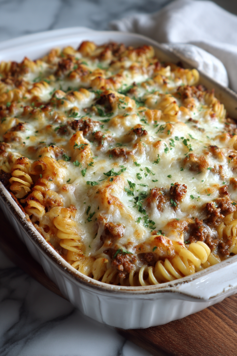 Cheesy Garlic Dinner with Ground Beef