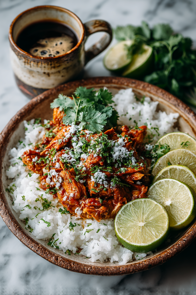 Chili Chicken Bowl with Coconut Drizzle