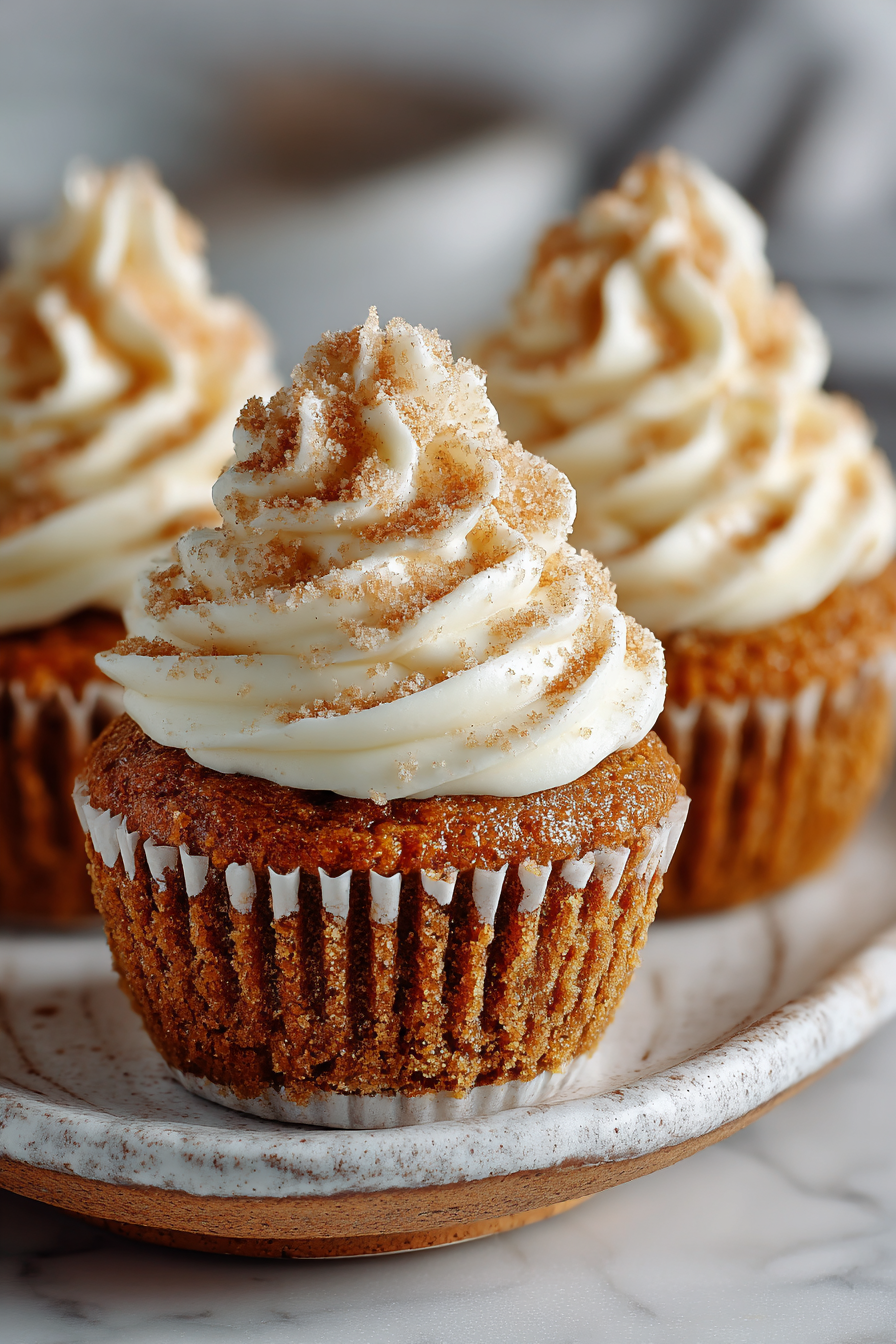 Cream-Filled Pumpkin Cupcakes