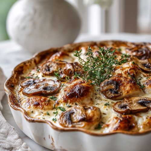 Creamy Chicken and Mushroom Bake