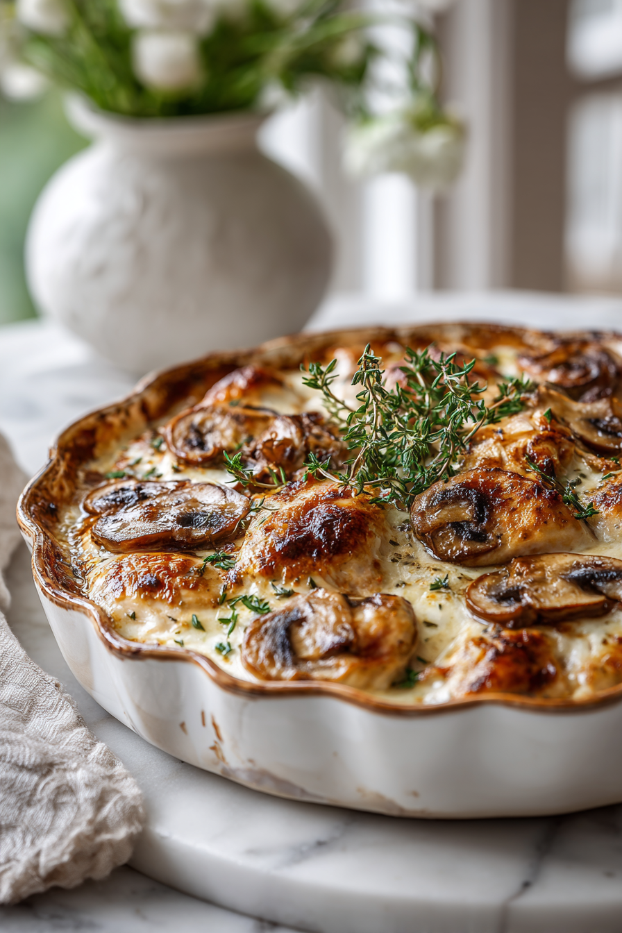 Creamy Chicken and Mushroom Bake