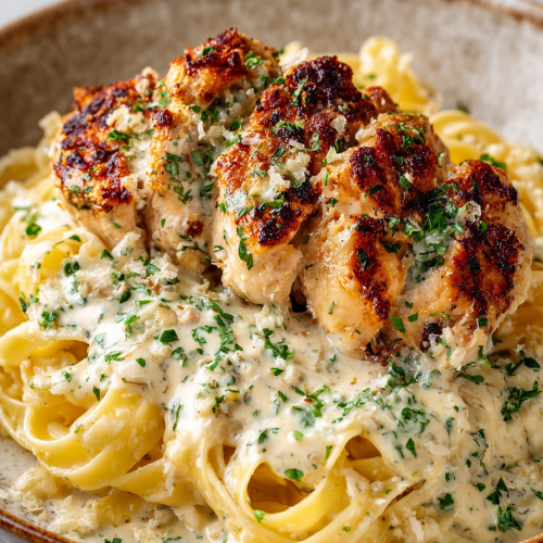 Creamy Garlic Parmesan Chicken Dinner