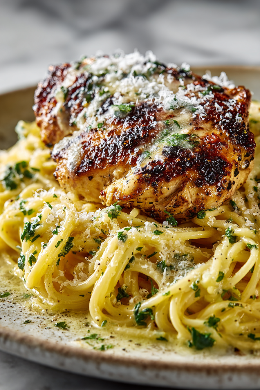 Creamy Garlic Parmesan Chicken Dinner