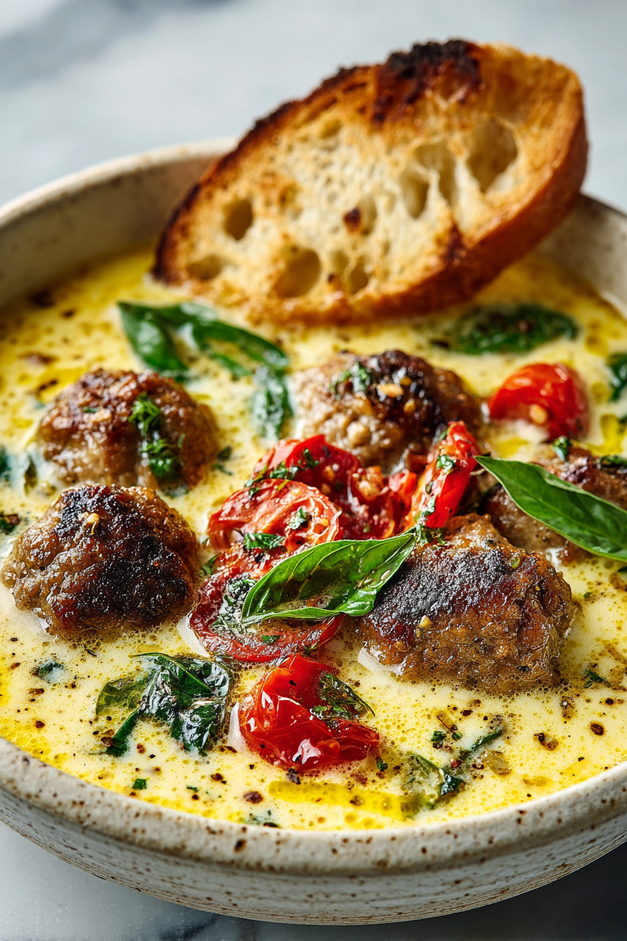 Creamy Italian Meatball Soup