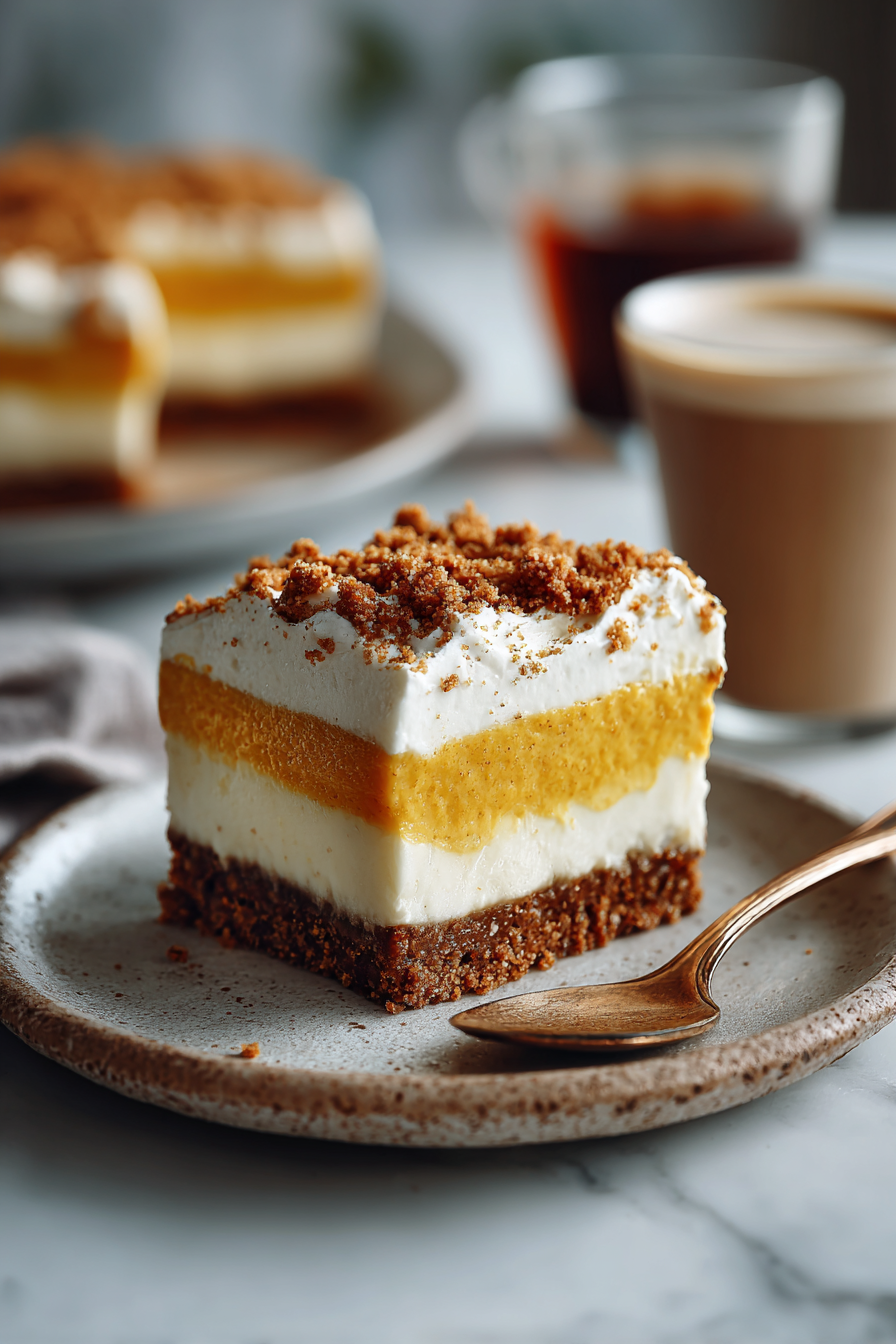 Creamy Pumpkin Dessert with Ginger Snap Crust
