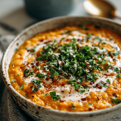 Creamy Red Lentil Dinner in 30 Minutes