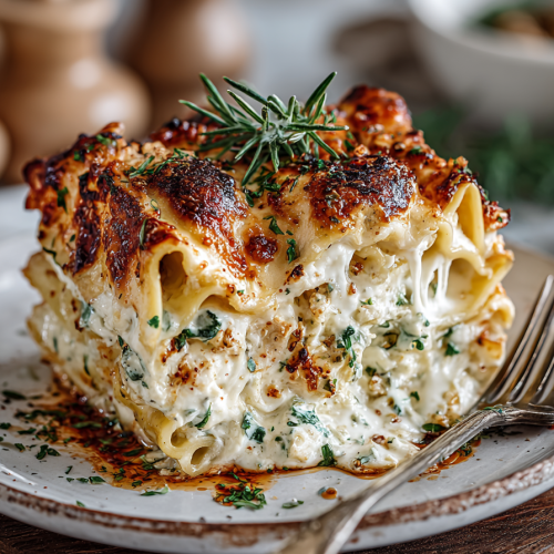 Creamy Seafood Lasagna Roll Recipe