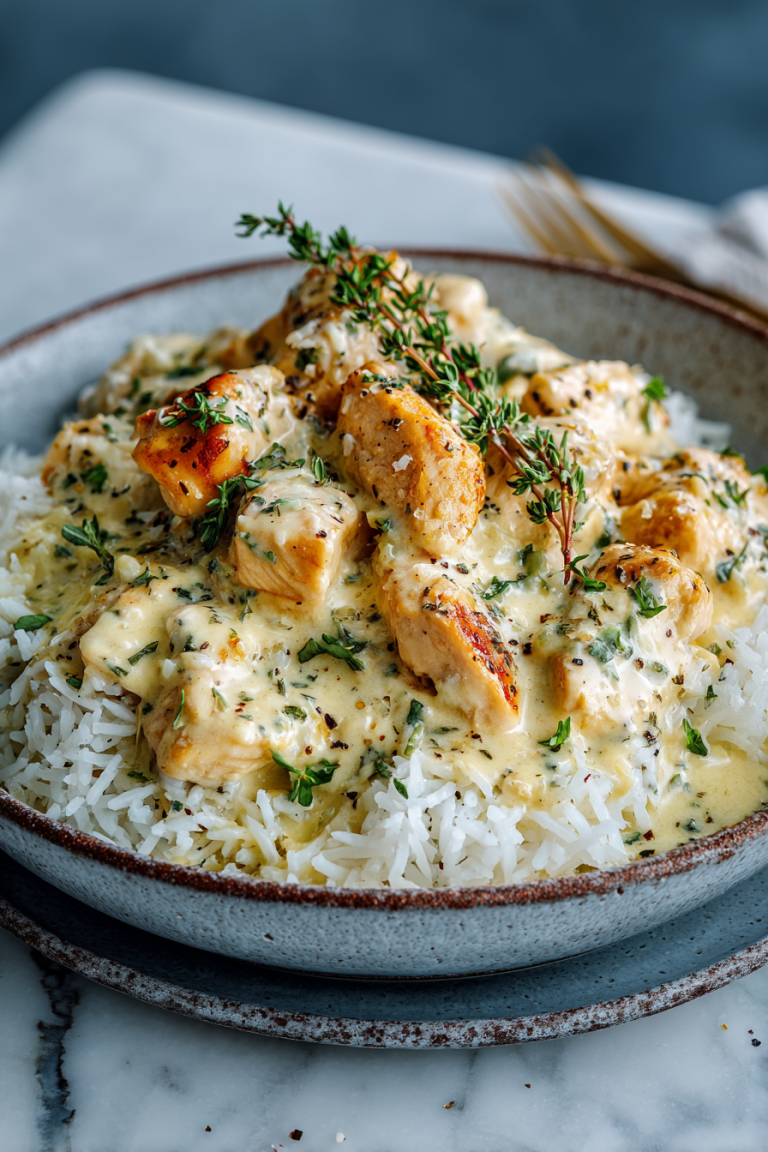 Creamy Smothered Chicken and Rice