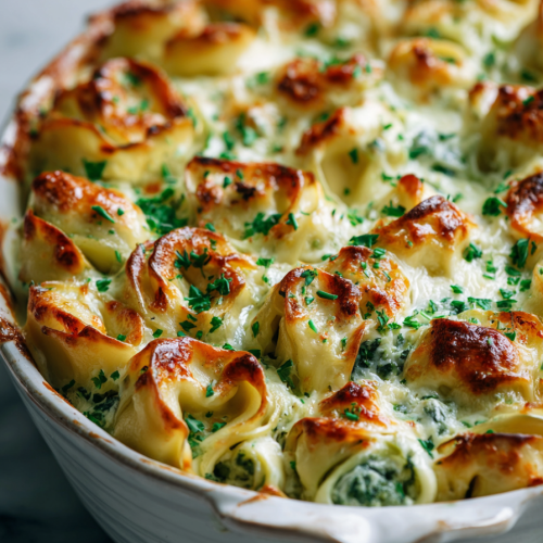 Creamy Tortellini Dinner Bake