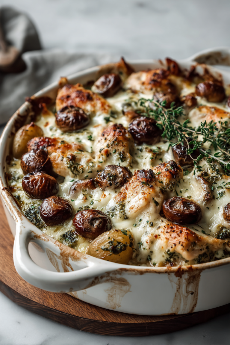 Crispy Chicken Chestnut Dinner Bake