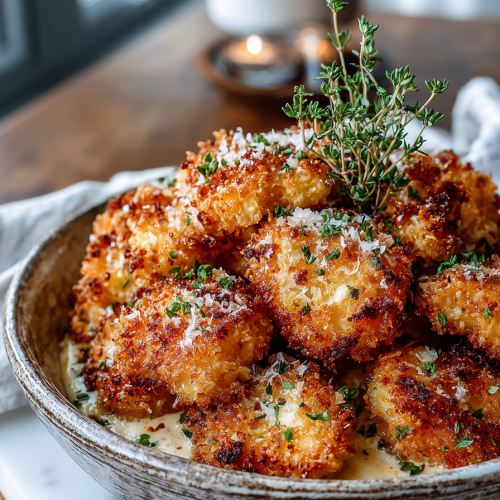 Crispy Parmesan Chicken Bites