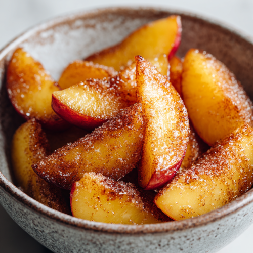Easy Air Fryer Cinnamon Peaches