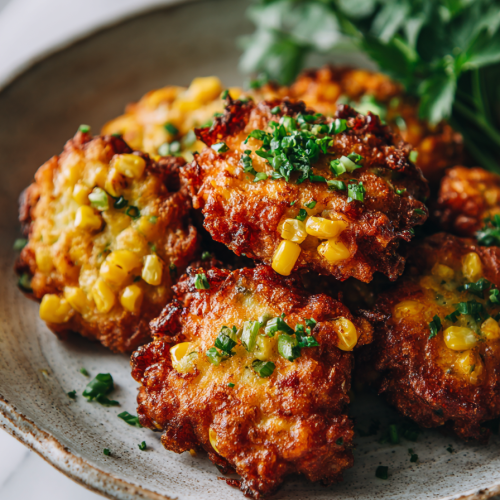 Easy Air Fryer Corn Fritters with Tofu