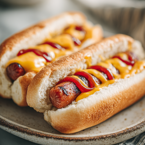 Easy Air Fryer Grilled Cheese Hot Dogs