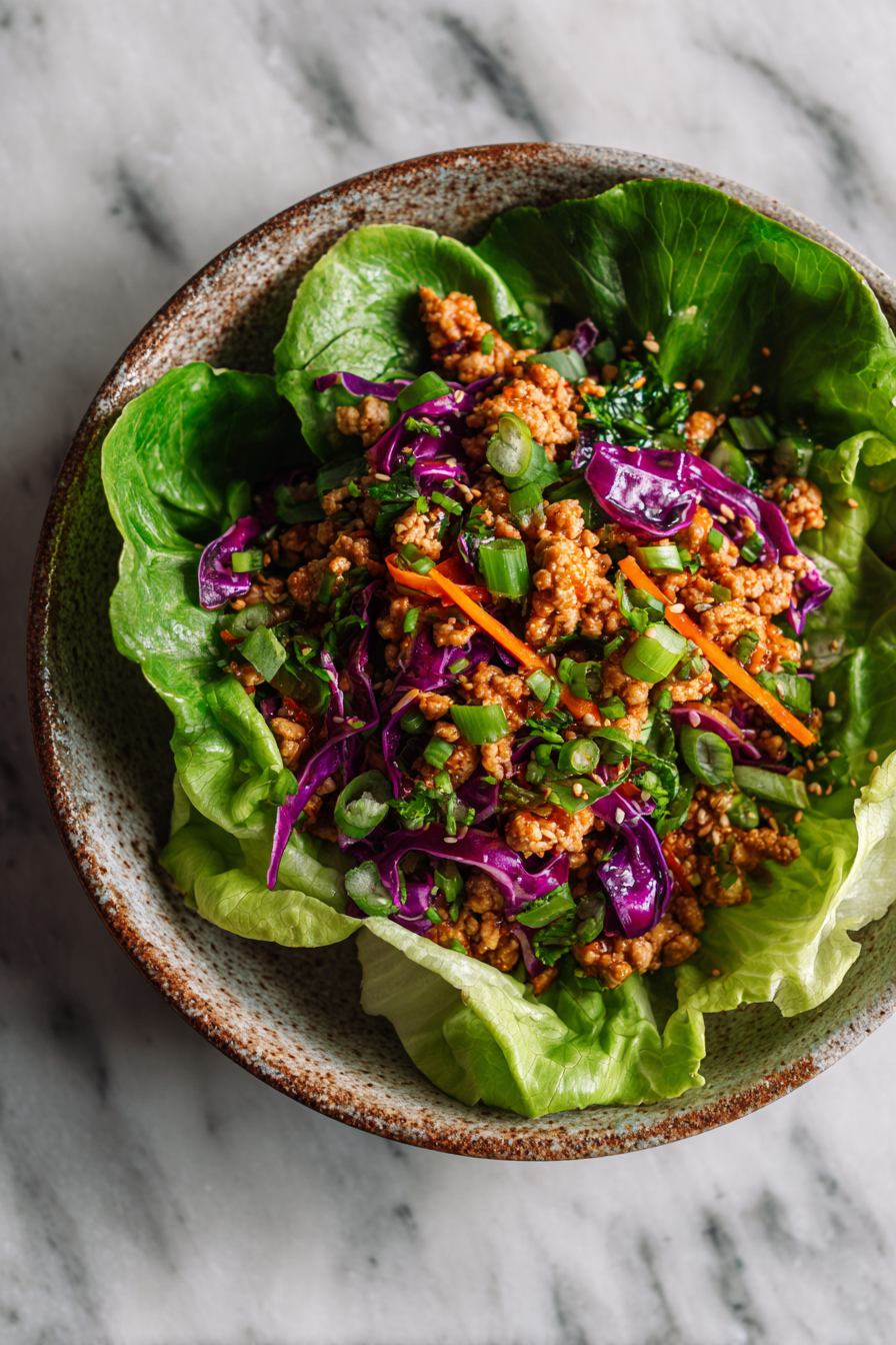 Easy Asian Turkey Lettuce Wraps
