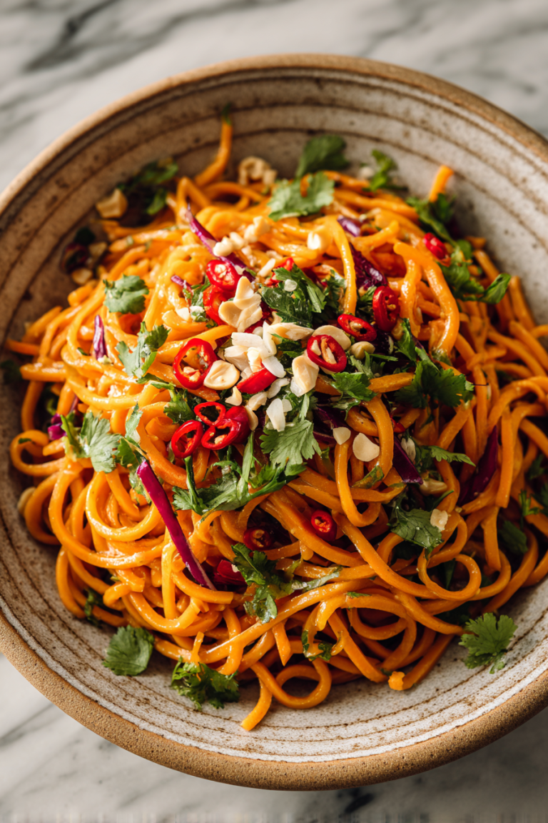 Easy Carrot Peanut Noodle Salad