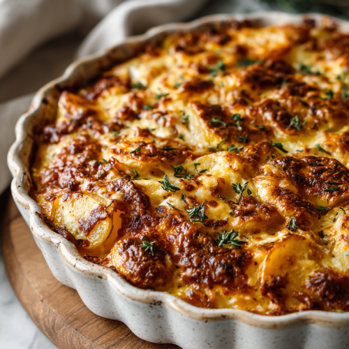 Easy Cowboy Bean and Potato Casserole