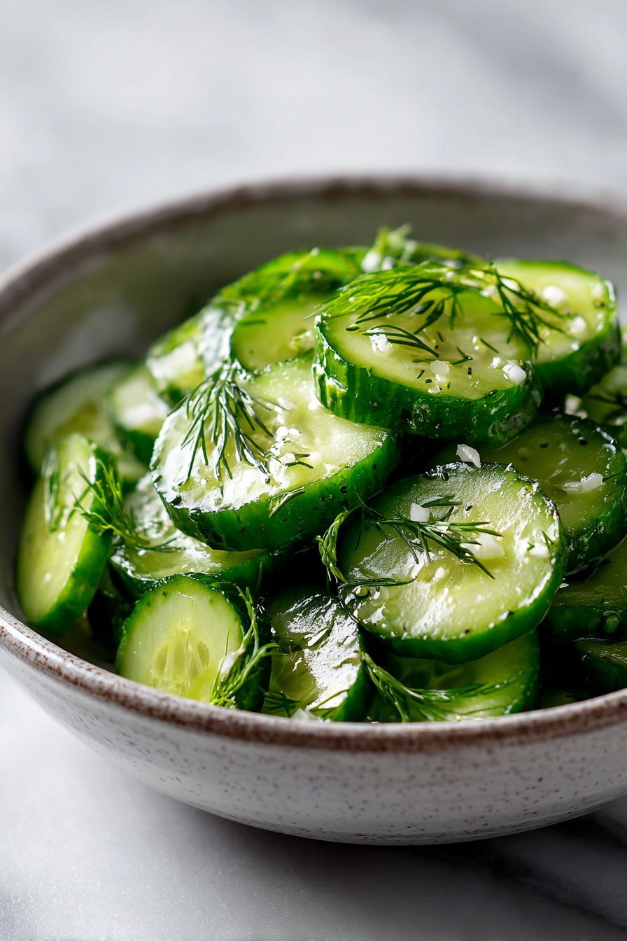 Easy Garlic Dill Cucumbers