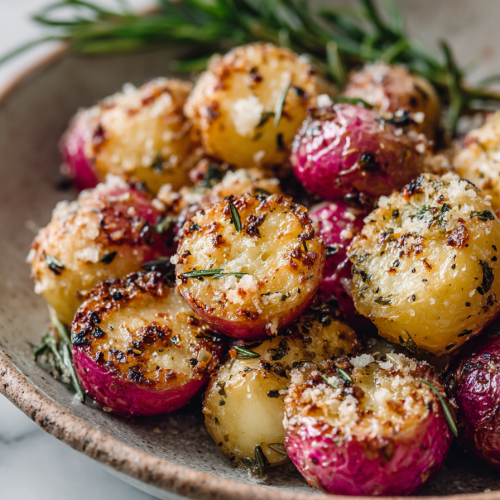 Easy Garlic Parmesan Air Fryer Radishes