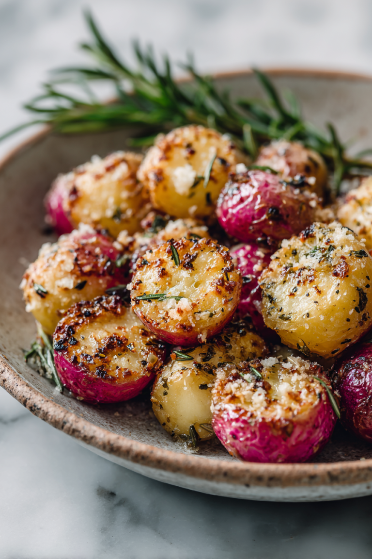 Easy Garlic Parmesan Air Fryer Radishes