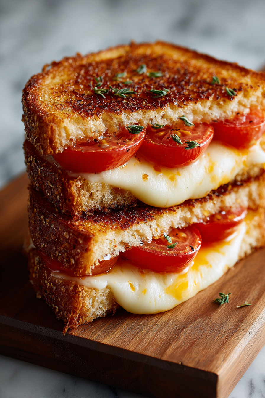 Easy Grilled Cheese and Tomato Dinner