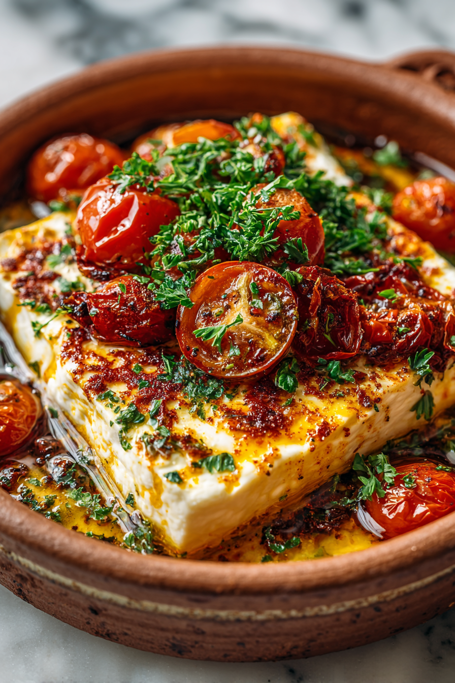 Easy Mediterranean Baked Feta