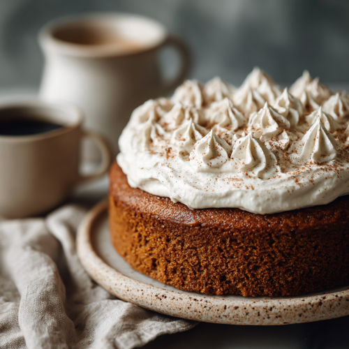 Easy Pumpkin Cake with Whipped Cinnamon Frosting