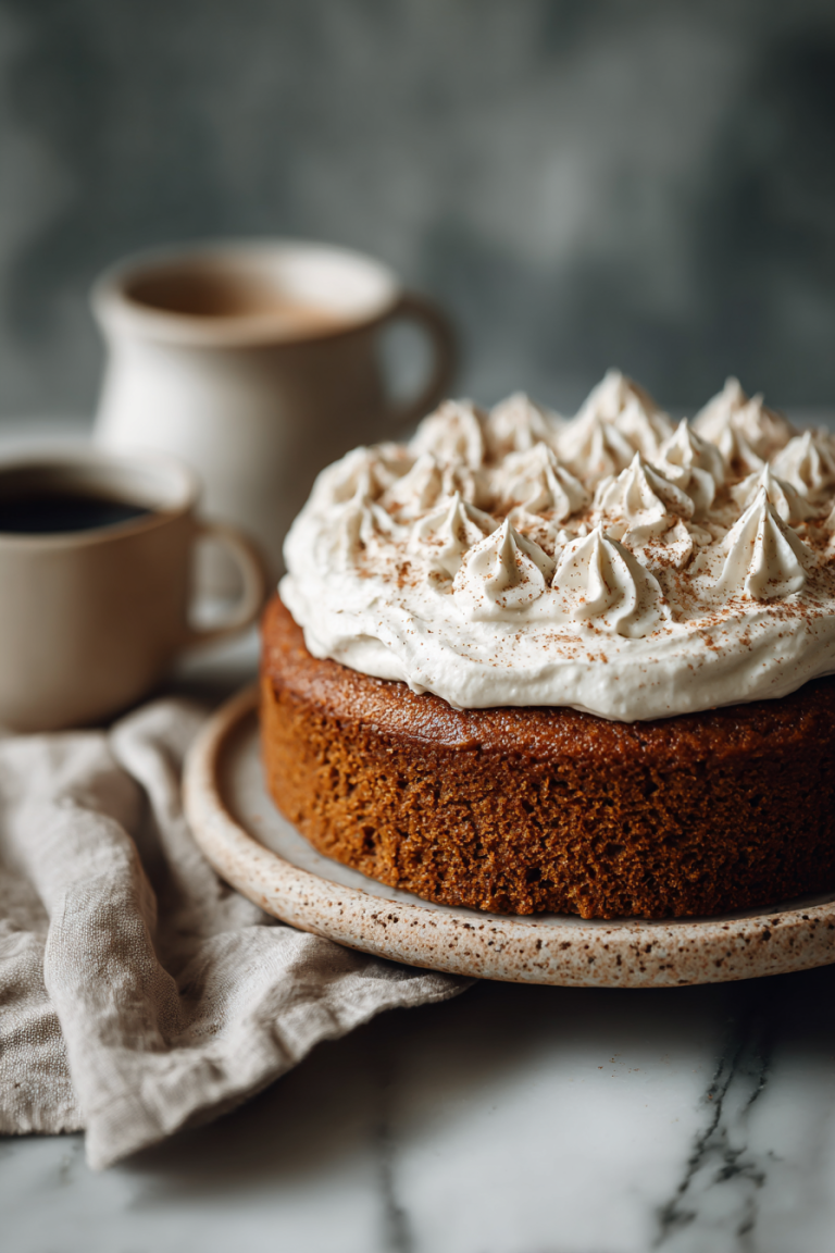 Easy Pumpkin Cake with Whipped Cinnamon Frosting