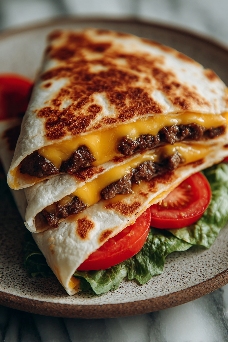 Easy Smashburger Quesadillas