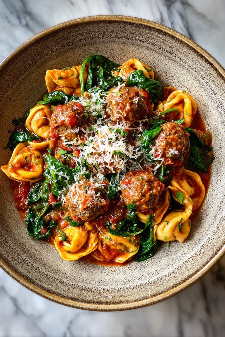Easy Turkey Meatball Tortellini Dinner