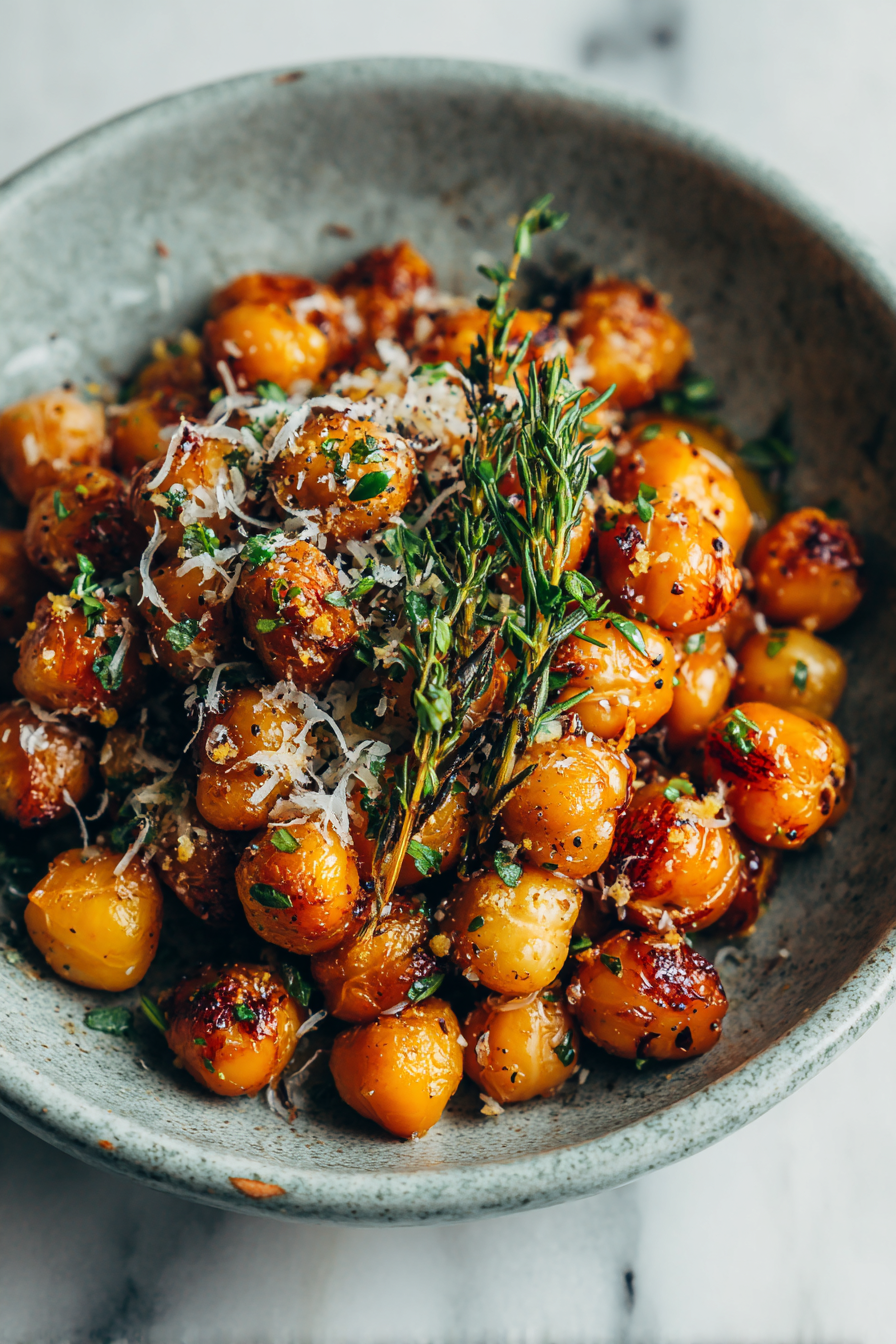 Easy Vegan Garlic Chickpea Dinner