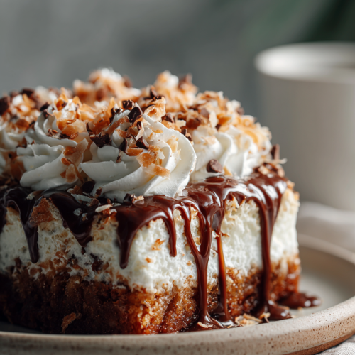 German Chocolate Poke Cake