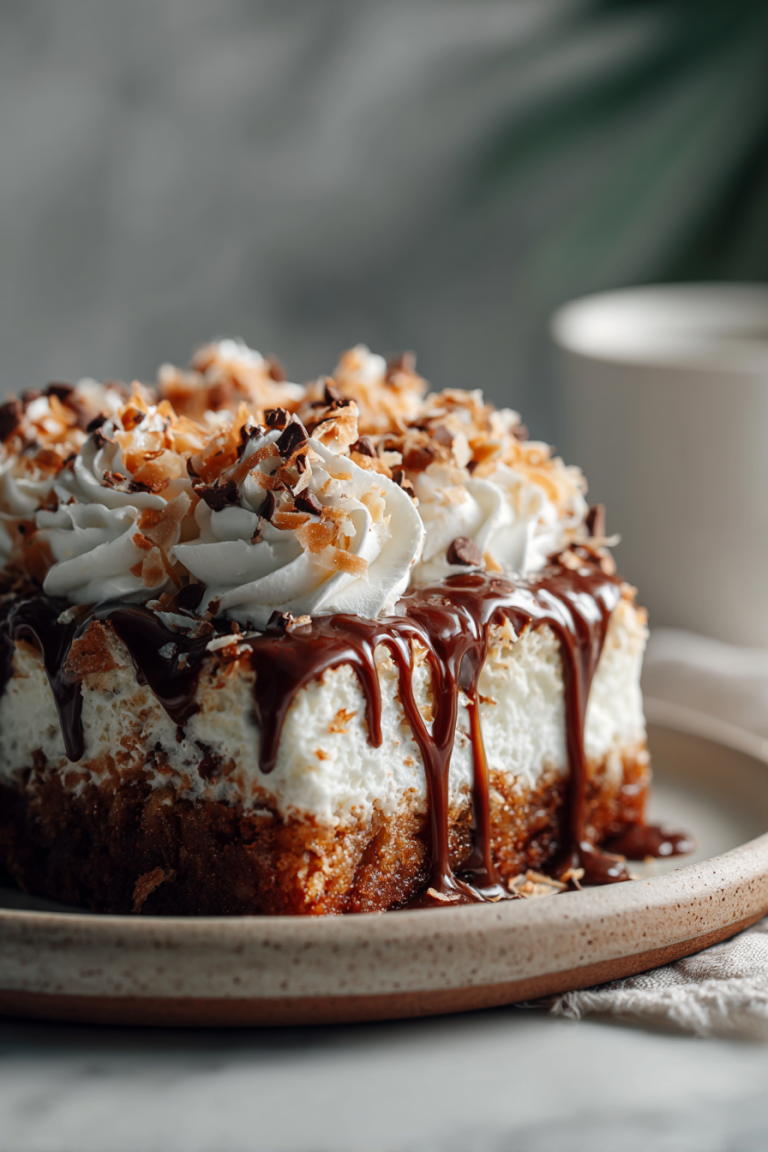 German Chocolate Poke Cake