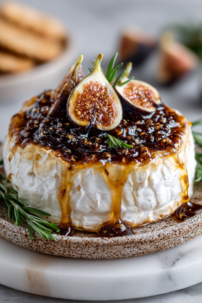 Gooey Baked Brie with Fig Jam