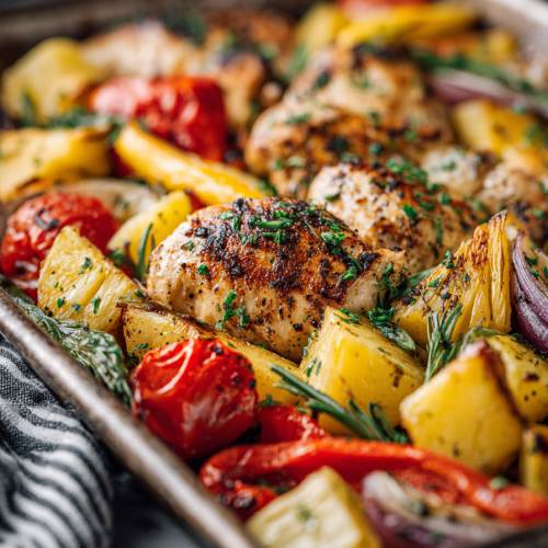 Hawaiian Chicken Sheet Pan Dinner