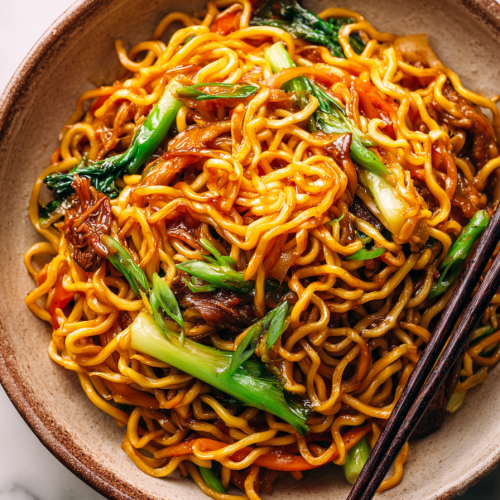 Homemade Chow Mein with Chow Mein Sauce