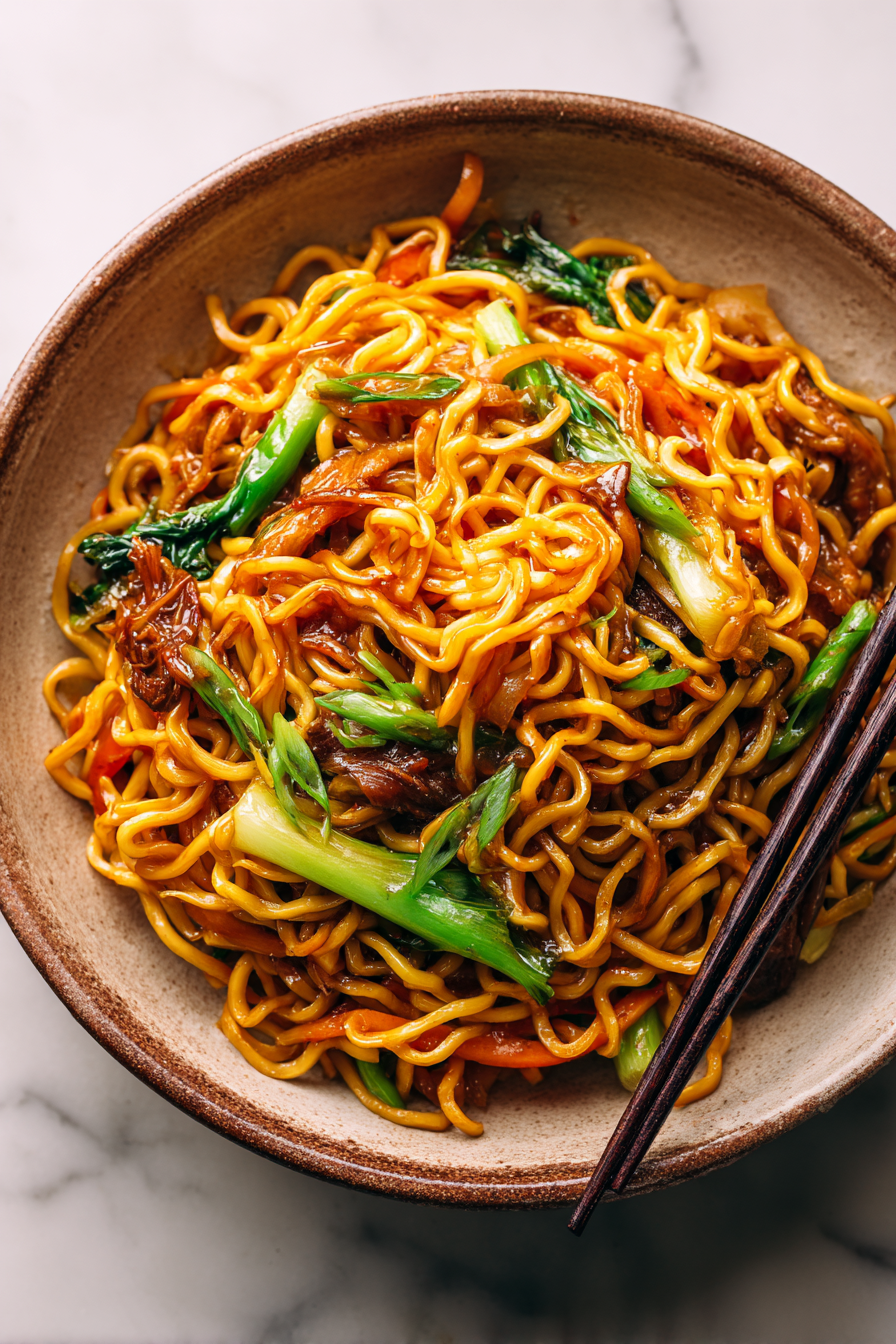 Homemade Chow Mein with Chow Mein Sauce