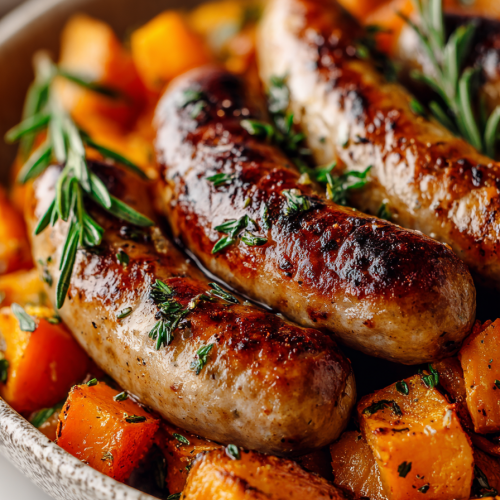 Honey Garlic Sausage Sweet Potatoes